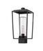 Outdoor Post Mount Fixture Z-Lite 594PHMS-BK Black Sheridan 1 Light Outdoor Post Mount Fixture Z-Lite