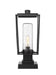 Outdoor Pier Mounted Fixture Z-Lite 594PHMS-SQPM-BK Black Sheridan 1 Light Outdoor Pier Mounted Fixture Z-Lite