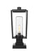Outdoor Pier Mounted Fixture Z-Lite 594PHMS-SQPM-BK Black Sheridan 1 Light Outdoor Pier Mounted Fixture Z-Lite