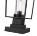 Outdoor Pier Mounted Fixture Z-Lite 594PHMS-SQPM-BK Black Sheridan 1 Light Outdoor Pier Mounted Fixture Z-Lite