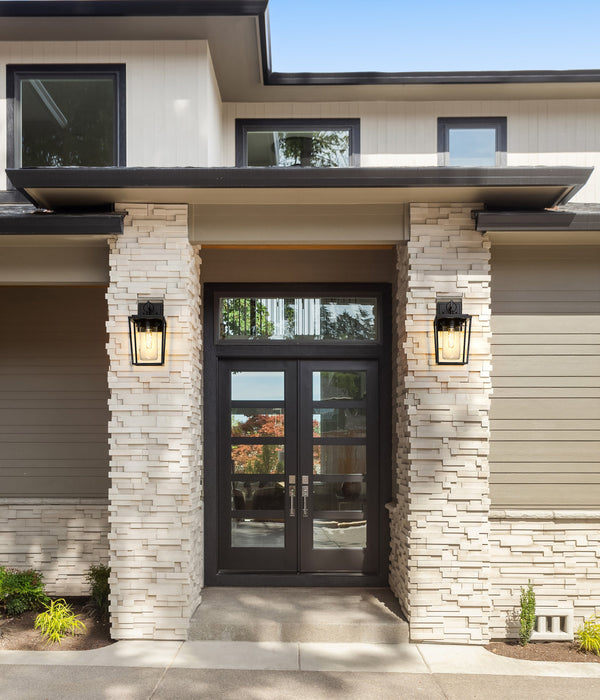 Outdoor Wall Light Z-Lite 594S-BK Black Sheridan 1 Light Outdoor Wall Light Z-Lite