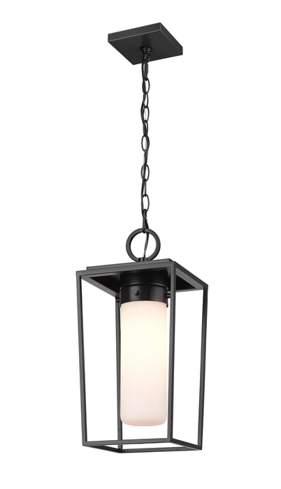 Outdoor Chain Mount Ceiling Fixture Z-Lite 595CHM-BK Black Sheridan 1 Light Outdoor Chain Mount Ceiling Fixture Z-Lite