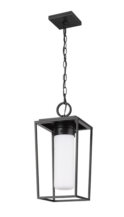 Outdoor Chain Mount Ceiling Fixture Z-Lite 595CHM-BK Black Sheridan 1 Light Outdoor Chain Mount Ceiling Fixture Z-Lite