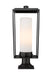 Outdoor Pier Mounted Fixture Z-Lite 595PHBR-533PM-BK Black Sheridan 1 Light Outdoor Pier Mounted Fixture Z-Lite