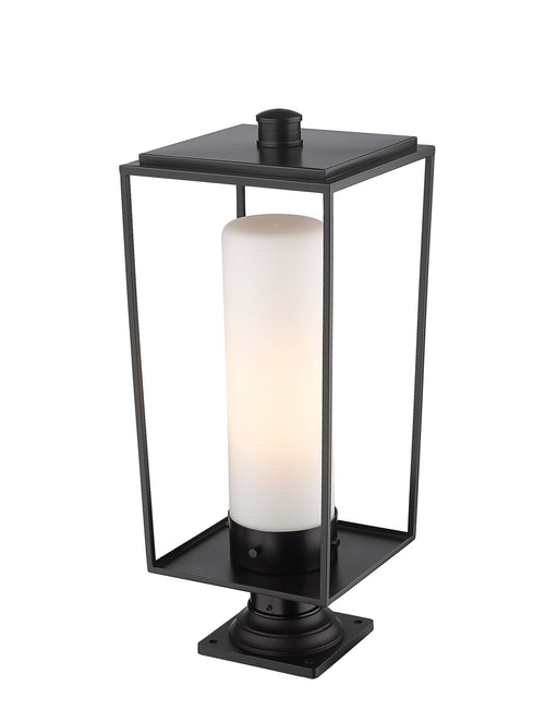 Outdoor Pier Mounted Fixture Z-Lite 595PHBR-533PM-BK Black Sheridan 1 Light Outdoor Pier Mounted Fixture Z-Lite