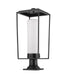 Outdoor Pier Mounted Fixture Z-Lite 595PHBR-533PM-BK Black Sheridan 1 Light Outdoor Pier Mounted Fixture Z-Lite