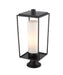 Outdoor Pier Mounted Fixture Z-Lite 595PHBR-553PM-BK Black Sheridan 1 Light Outdoor Pier Mounted Fixture Z-Lite