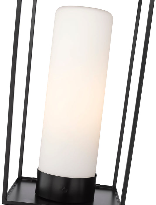 Outdoor Pier Mounted Fixture Z-Lite 595PHBR-553PM-BK Black Sheridan 1 Light Outdoor Pier Mounted Fixture Z-Lite