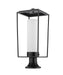 Outdoor Pier Mounted Fixture Z-Lite 595PHBR-553PM-BK Black Sheridan 1 Light Outdoor Pier Mounted Fixture Z-Lite
