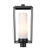 Outdoor Post Mount Fixture Z-Lite 595PHBR-BK Black Sheridan 1 Light Outdoor Post Mount Fixture Z-Lite