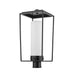 Outdoor Post Mount Fixture Z-Lite 595PHBR-BK Black Sheridan 1 Light Outdoor Post Mount Fixture Z-Lite