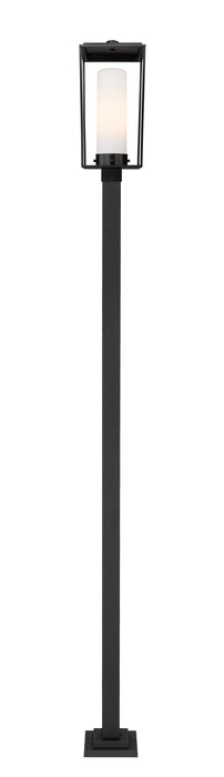 Outdoor Post Mounted Fixture Z-Lite 595PHBS-536P-BK Black Sheridan 1 Light Outdoor Post Mounted Fixture Z-Lite