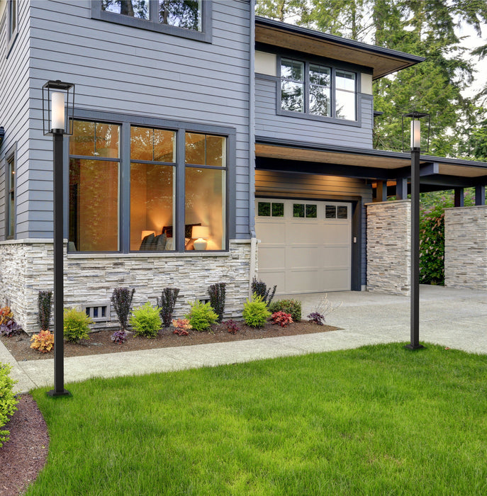 Outdoor Post Mounted Fixture Z-Lite 595PHBS-536P-BK Black Sheridan 1 Light Outdoor Post Mounted Fixture Z-Lite