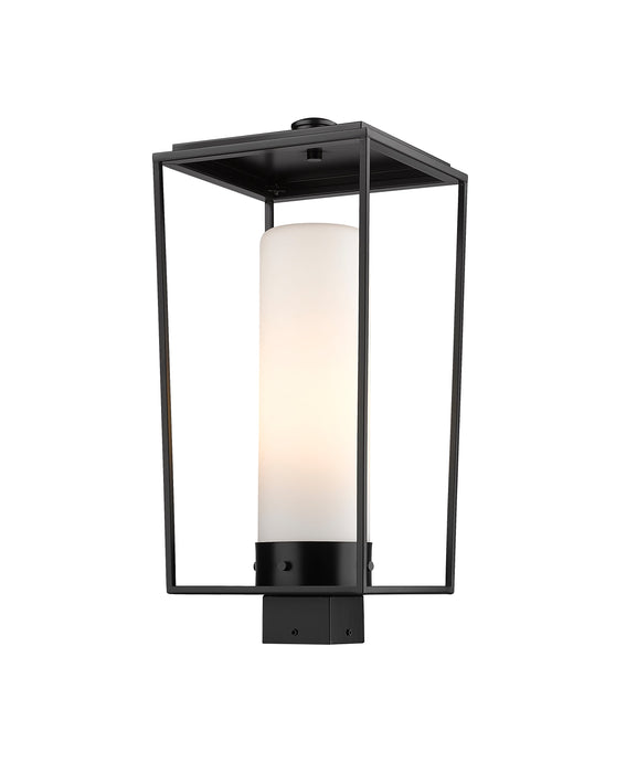 Outdoor Post Mount Fixture Z-Lite 595PHBS-BK Black Sheridan 1 Light Outdoor Post Mount Fixture Z-Lite