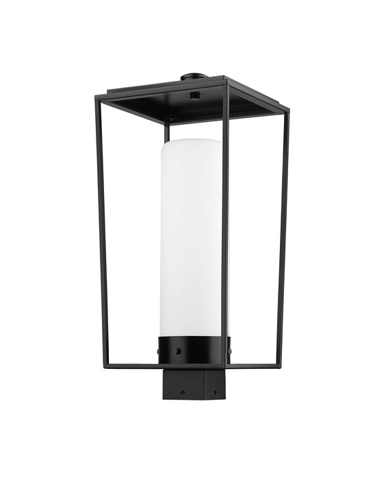 Outdoor Post Mount Fixture Z-Lite 595PHBS-BK Black Sheridan 1 Light Outdoor Post Mount Fixture Z-Lite
