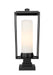 Outdoor Pier Mounted Fixture Z-Lite 595PHBS-SQPM-BK Black Sheridan 1 Light Outdoor Pier Mounted Fixture Z-Lite