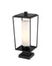Outdoor Pier Mounted Fixture Z-Lite 595PHBS-SQPM-BK Black Sheridan 1 Light Outdoor Pier Mounted Fixture Z-Lite