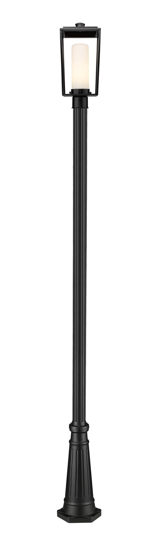 Outdoor Post Mounted Fixture Z-Lite 595PHMR-519P-BK Black Sheridan 1 Light Outdoor Post Mounted Fixture Z-Lite