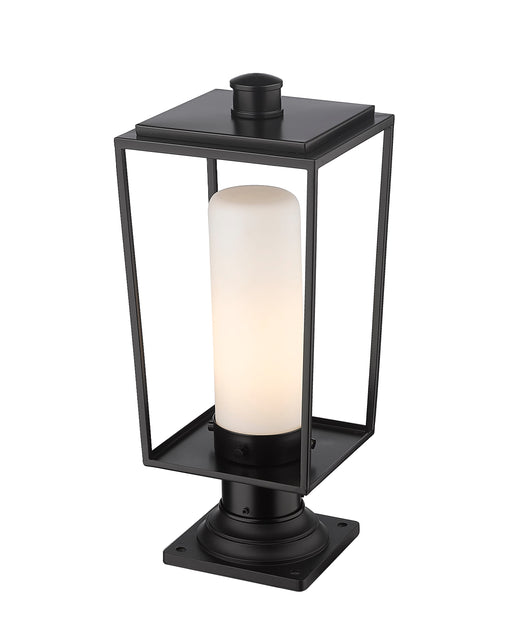 Outdoor Pier Mounted Fixture Z-Lite 595PHMR-533PM-BK Black Sheridan 1 Light Outdoor Pier Mounted Fixture Z-Lite