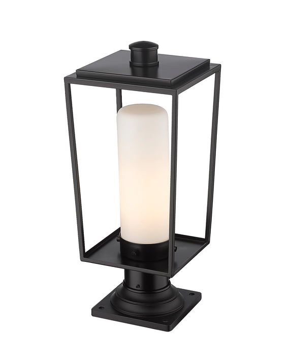 Outdoor Pier Mounted Fixture Z-Lite 595PHMR-533PM-BK Black Sheridan 1 Light Outdoor Pier Mounted Fixture Z-Lite