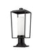 Outdoor Pier Mounted Fixture Z-Lite 595PHMR-533PM-BK Black Sheridan 1 Light Outdoor Pier Mounted Fixture Z-Lite