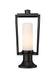 Outdoor Pier Mounted Fixture Z-Lite 595PHMR-553PM-BK Black Sheridan 1 Light Outdoor Pier Mounted Fixture Z-Lite