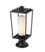 Outdoor Pier Mounted Fixture Z-Lite 595PHMR-553PM-BK Black Sheridan 1 Light Outdoor Pier Mounted Fixture Z-Lite
