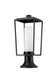 Outdoor Pier Mounted Fixture Z-Lite 595PHMR-553PM-BK Black Sheridan 1 Light Outdoor Pier Mounted Fixture Z-Lite