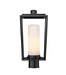 Outdoor Post Mount Fixture Z-Lite 595PHMR-BK Black Sheridan 1 Light Outdoor Post Mount Fixture Z-Lite