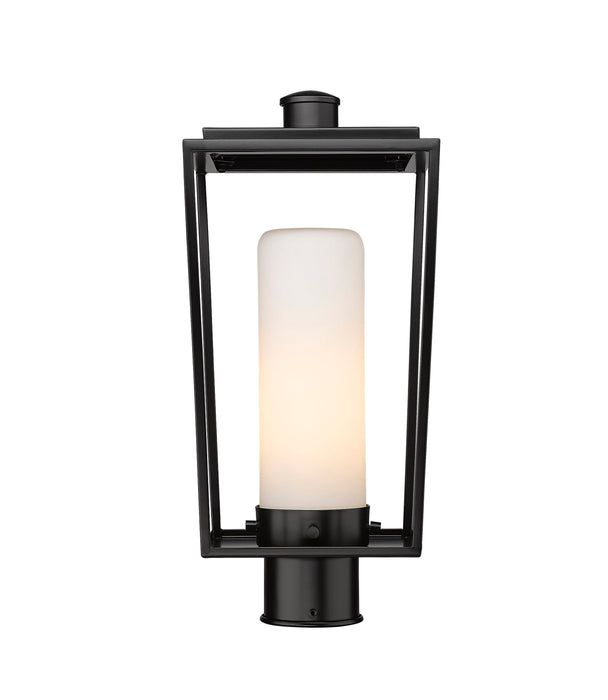 Outdoor Post Mount Fixture Z-Lite 595PHMR-BK Black Sheridan 1 Light Outdoor Post Mount Fixture Z-Lite