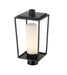 Outdoor Post Mount Fixture Z-Lite 595PHMR-BK Black Sheridan 1 Light Outdoor Post Mount Fixture Z-Lite