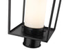 Outdoor Post Mount Fixture Z-Lite 595PHMR-BK Black Sheridan 1 Light Outdoor Post Mount Fixture Z-Lite