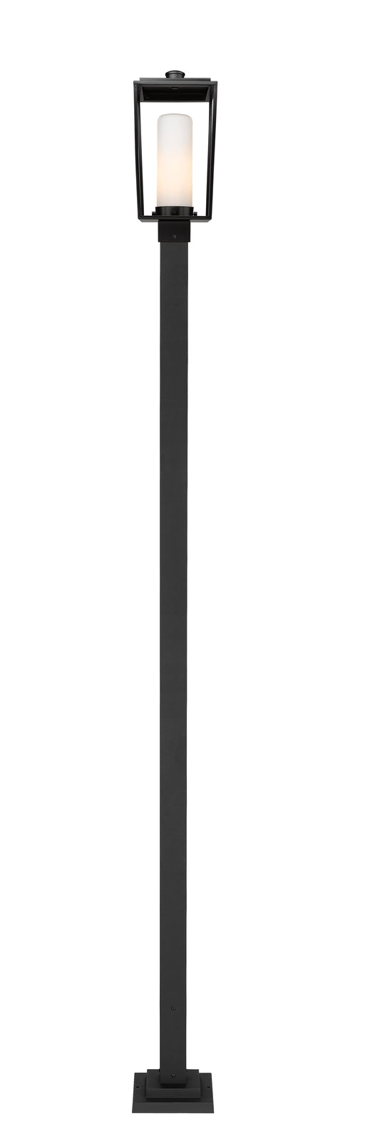 Outdoor Post Mounted Fixture Z-Lite 595PHMS-536P-BK Black Sheridan 1 Light Outdoor Post Mounted Fixture Z-Lite