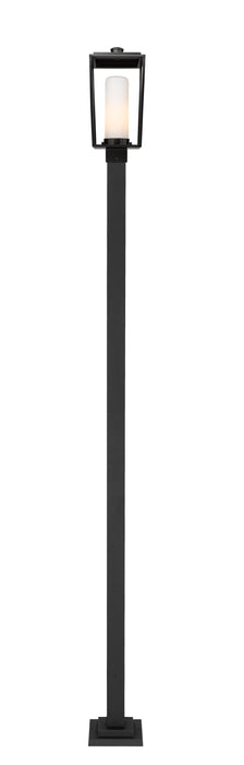 Outdoor Post Mounted Fixture Z-Lite 595PHMS-536P-BK Black Sheridan 1 Light Outdoor Post Mounted Fixture Z-Lite