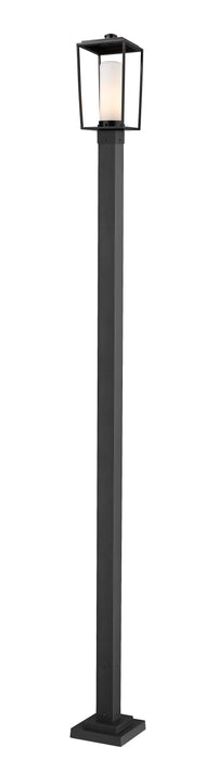 Outdoor Post Mounted Fixture Z-Lite 595PHMS-536P-BK Black Sheridan 1 Light Outdoor Post Mounted Fixture Z-Lite