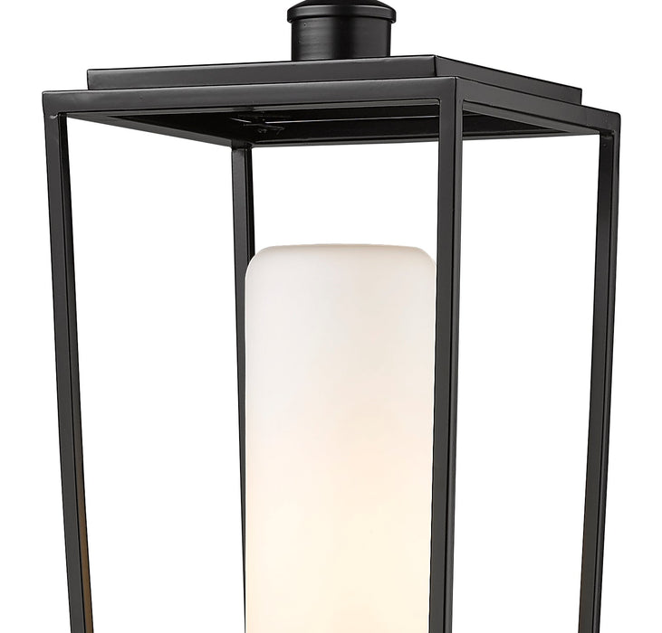 Outdoor Post Mounted Fixture Z-Lite 595PHMS-536P-BK Black Sheridan 1 Light Outdoor Post Mounted Fixture Z-Lite