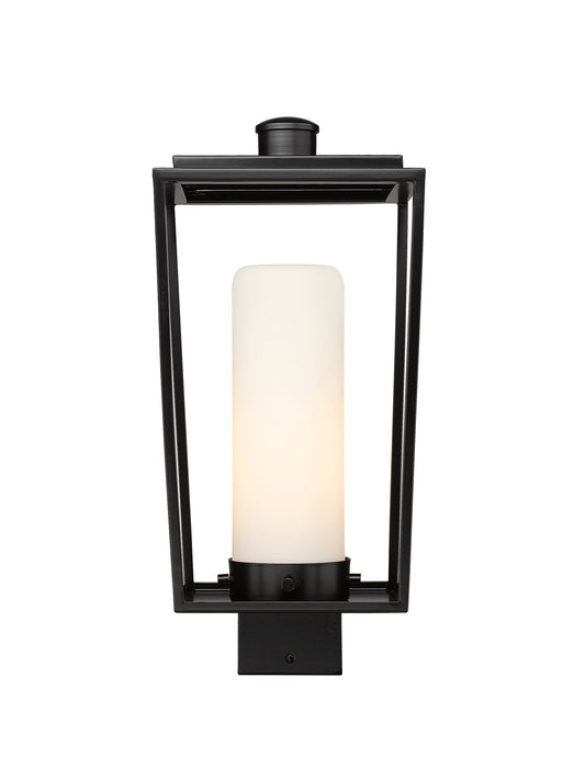 Outdoor Post Mount Fixture Z-Lite 595PHMS-BK Black Sheridan 1 Light Outdoor Post Mount Fixture Z-Lite