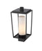 Outdoor Post Mount Fixture Z-Lite 595PHMS-BK Black Sheridan 1 Light Outdoor Post Mount Fixture Z-Lite