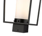 Outdoor Post Mount Fixture Z-Lite 595PHMS-BK Black Sheridan 1 Light Outdoor Post Mount Fixture Z-Lite