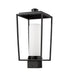 Outdoor Post Mount Fixture Z-Lite 595PHMS-BK Black Sheridan 1 Light Outdoor Post Mount Fixture Z-Lite