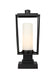 Outdoor Pier Mounted Fixture Z-Lite 595PHMS-SQPM-BK Black Sheridan 1 Light Outdoor Pier Mounted Fixture Z-Lite