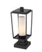 Outdoor Pier Mounted Fixture Z-Lite 595PHMS-SQPM-BK Black Sheridan 1 Light Outdoor Pier Mounted Fixture Z-Lite