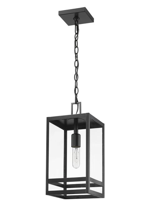 Outdoor Chain Mount Ceiling Fixture Z-Lite 596CHM-BK Black Nuri 1 Light Outdoor Chain Mount Ceiling Fixture Z-Lite
