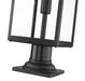 Outdoor Pier Mounted Fixture Z-Lite 596PHBR-533PM-BK Black Nuri 1 Light Outdoor Pier Mounted Fixture Z-Lite