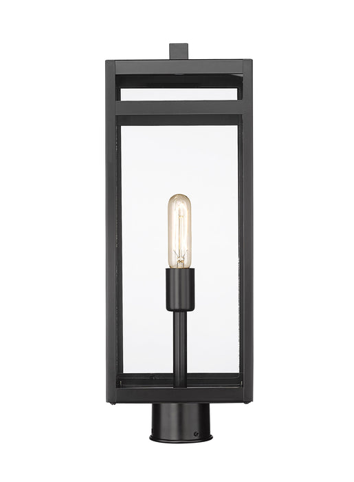 Outdoor Post Mount Fixture Z-Lite 596PHBR-BK Black Nuri 1 Light Outdoor Post Mount Fixture Z-Lite