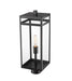 Outdoor Post Mount Fixture Z-Lite 596PHBR-BK Black Nuri 1 Light Outdoor Post Mount Fixture Z-Lite