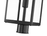 Outdoor Post Mount Fixture Z-Lite 596PHBR-BK Black Nuri 1 Light Outdoor Post Mount Fixture Z-Lite