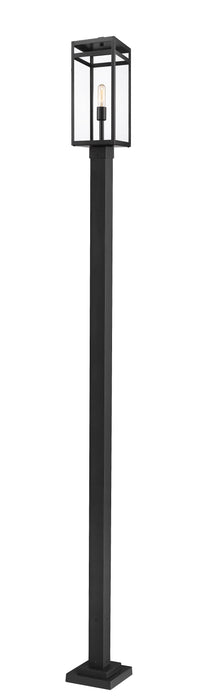 Outdoor Post Mounted Fixture Z-Lite 596PHBS-536P-BK Black Nuri 1 Light Outdoor Post Mounted Fixture Z-Lite