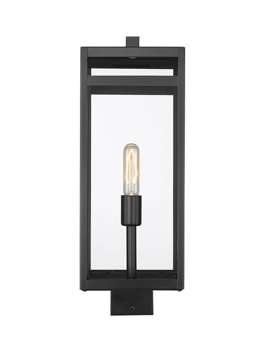 Outdoor Post Mount Fixture Z-Lite 596PHBS-BK Black Nuri 1 Light Outdoor Post Mount Fixture Z-Lite