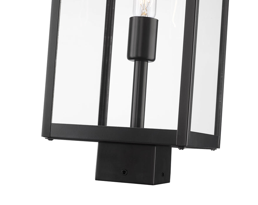 Outdoor Post Mount Fixture Z-Lite 596PHBS-BK Black Nuri 1 Light Outdoor Post Mount Fixture Z-Lite